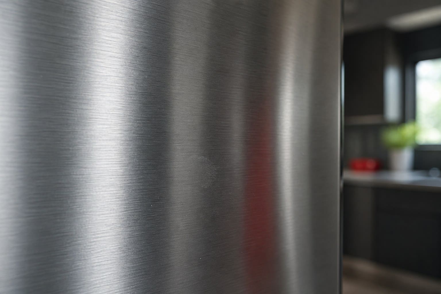 Brushed stainless steel built-in appliance panel in a Santa Clara kitchen