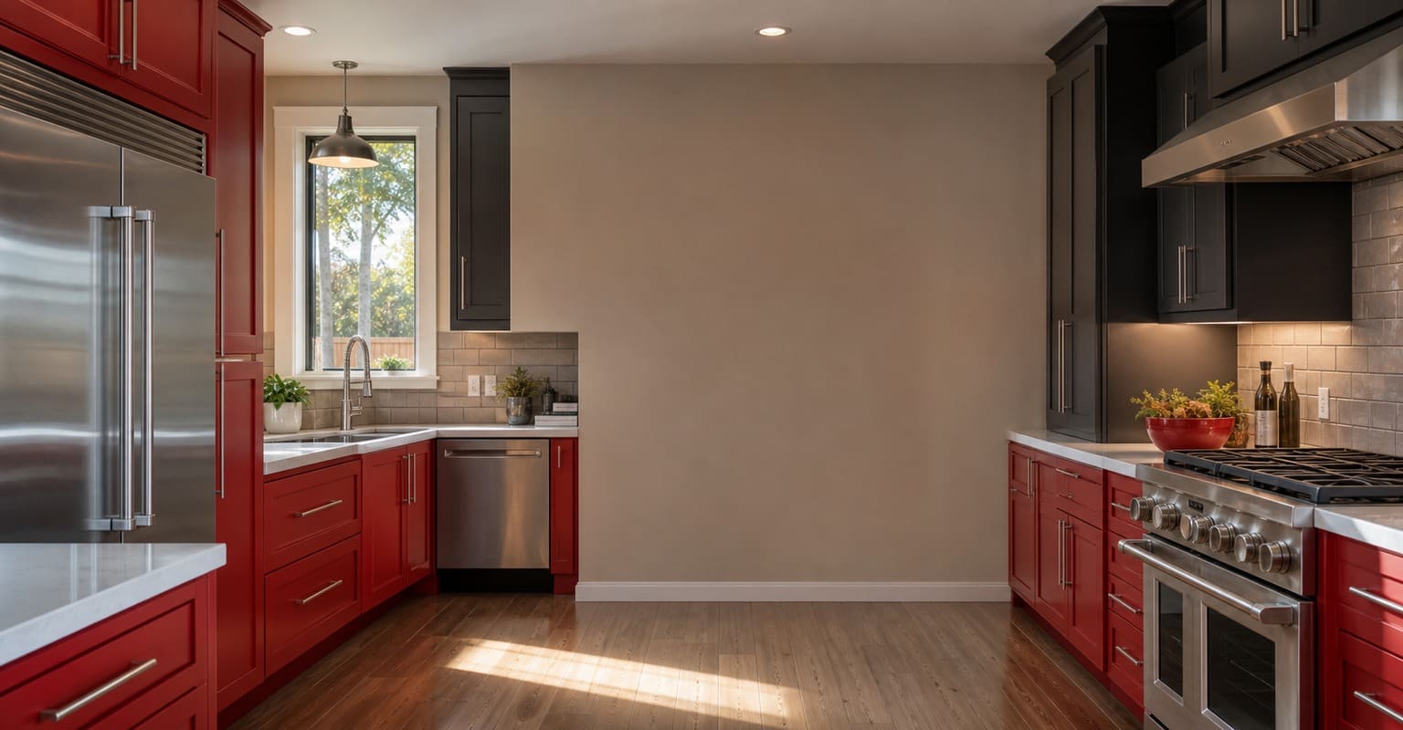 Neutral Santa Clara kitchen with stainless built-in Sub-Zero refrigeration